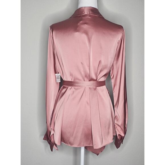 Vici Exclusive X Fate Nordy’s Rose Pink Wrap Blouse - Picture 5 of 9